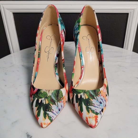 Jessica Simpson Shoes - Jessica Simpson Floral Heels Size 7